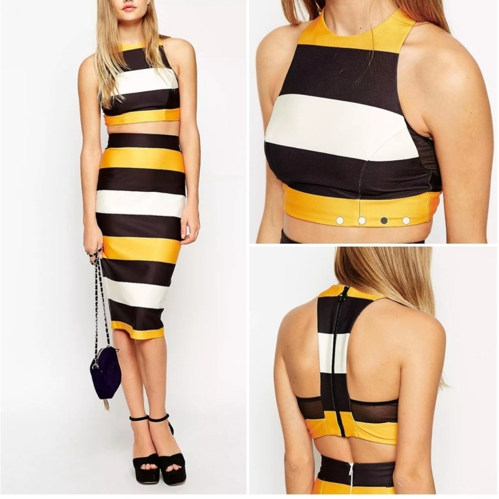 NWT ASOS Matching Cropped Top (US 2) and Skirt (US 4)